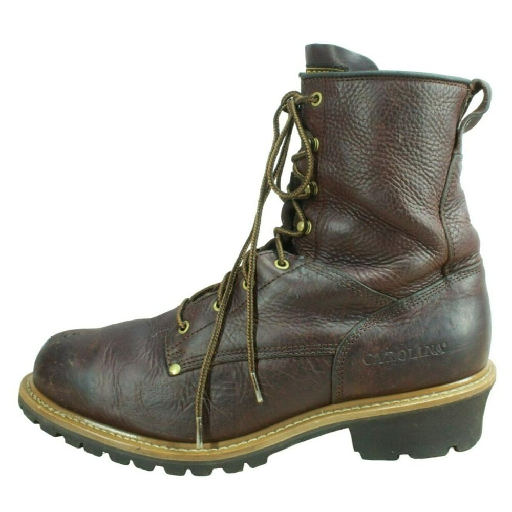 *Carolina Logger Brown Leather Oil Resistant Work Boots Size 14.5 Inches